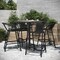 Merrick Lane Lille Set of Four Restaurant Style Barstool with PE Rattan Seat for Indoor/Outdoor Use